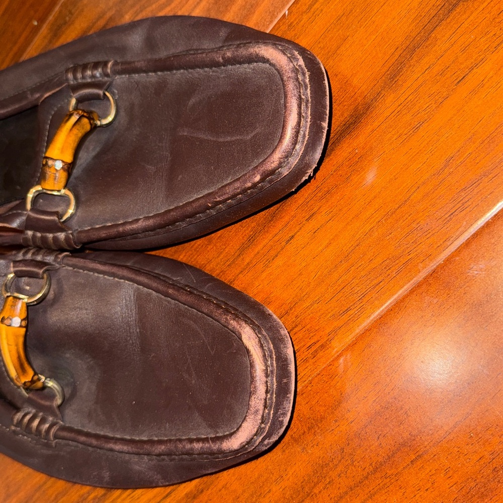 Gucci Men’s Brown Leather Horsebit Loafers - Picture 2 of 6